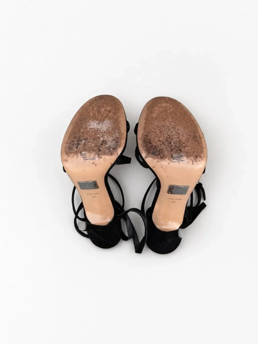Michael Kors Black Strappy Heels Sandals Size 6 Worn Twice Elegant Minimalist - Picture 7 of 7